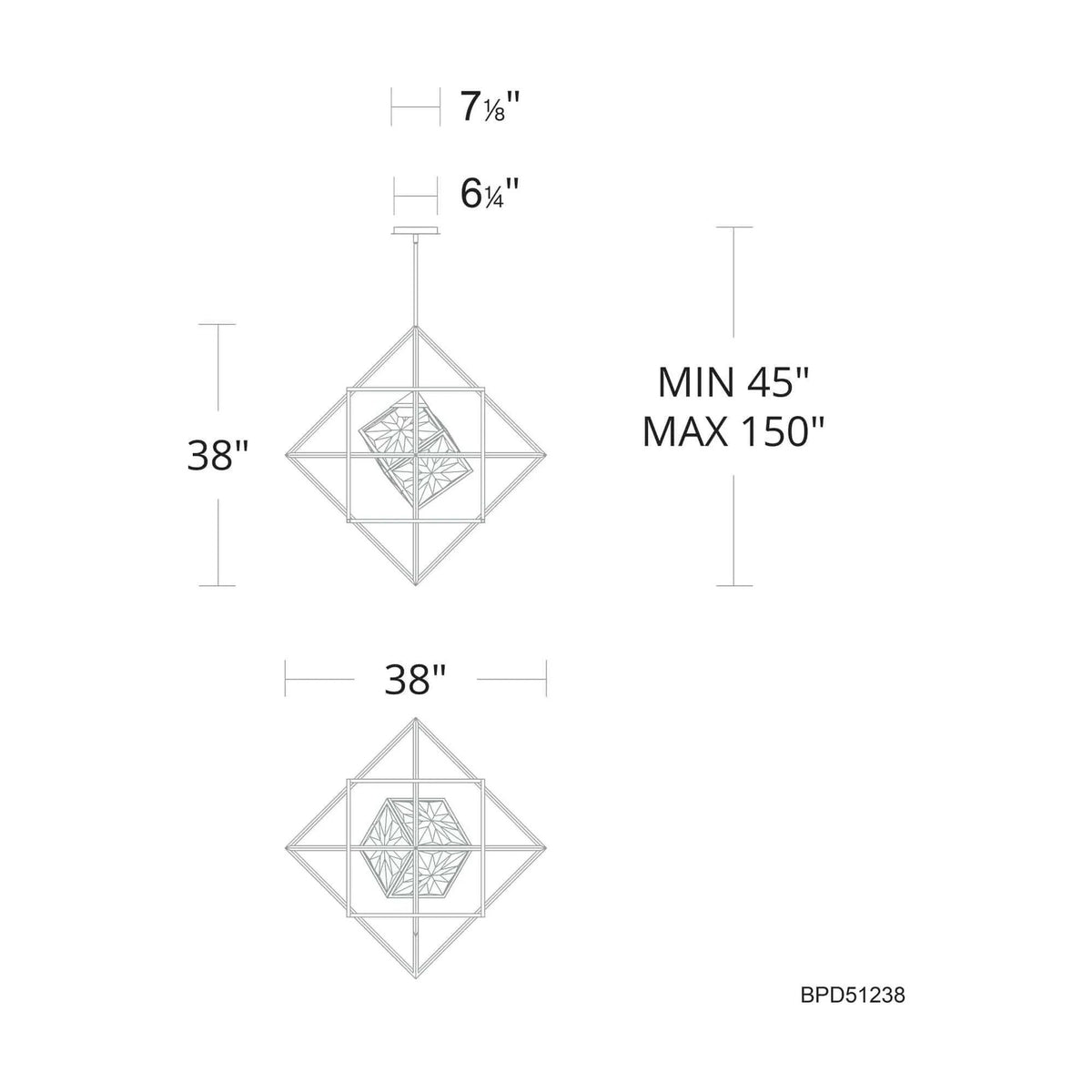 Schonbek Beyond - Heracles LED Pendant - BPD51228-BK | Montreal Lighting & Hardware