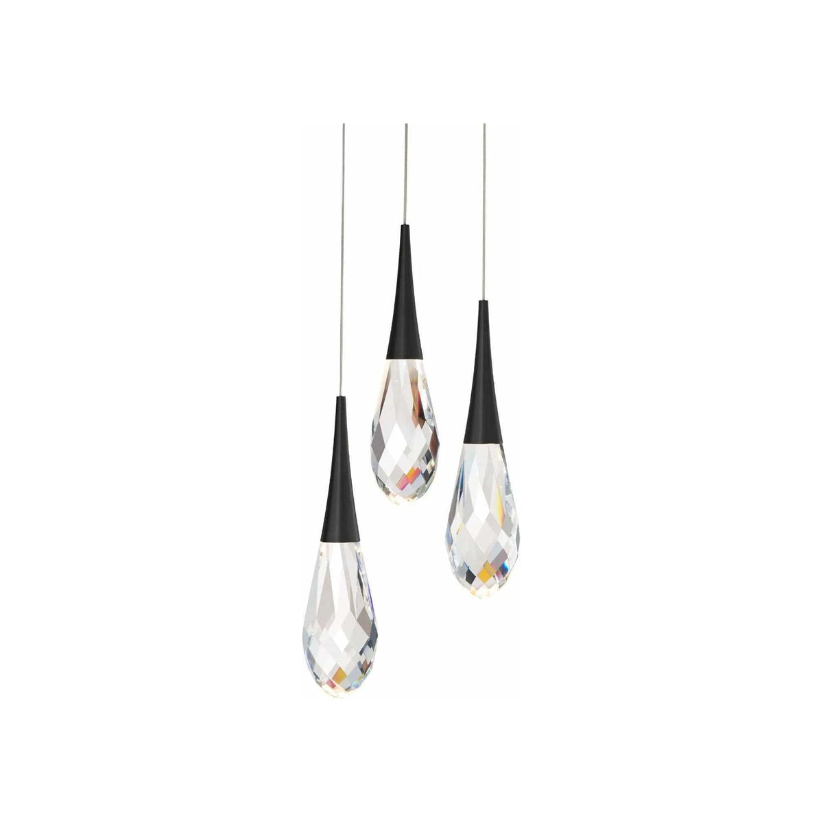 Schonbek Beyond - Hibiscus 3 Light LED Multi-Light Pendant - BPD21203-BK | Montreal Lighting & Hardware