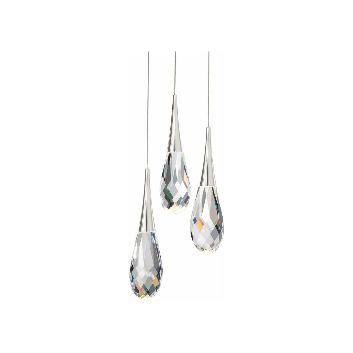 Schonbek Beyond - Hibiscus 3 Light LED Multi-Light Pendant - BPD21203-PN | Montreal Lighting & Hardware