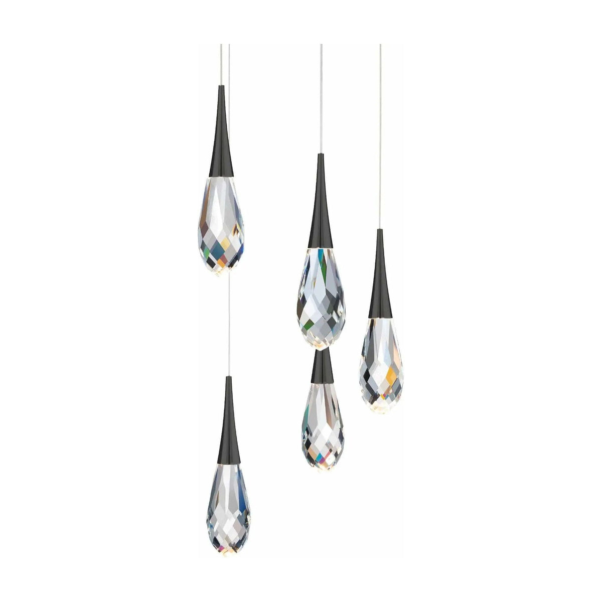 Schonbek Beyond - Hibiscus 5 Light LED Multi-Light Pendant - BPD21205-BK | Montreal Lighting & Hardware