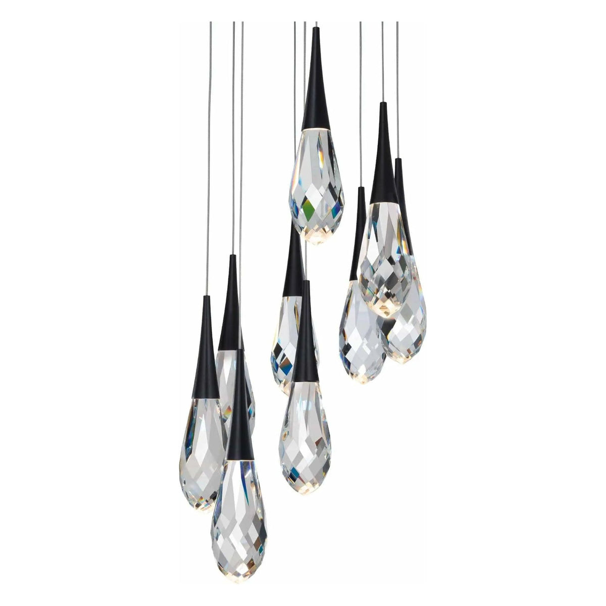 Schonbek Beyond - Hibiscus 9 Light LED Multi-Light Pendant - BPD21209-BK | Montreal Lighting & Hardware