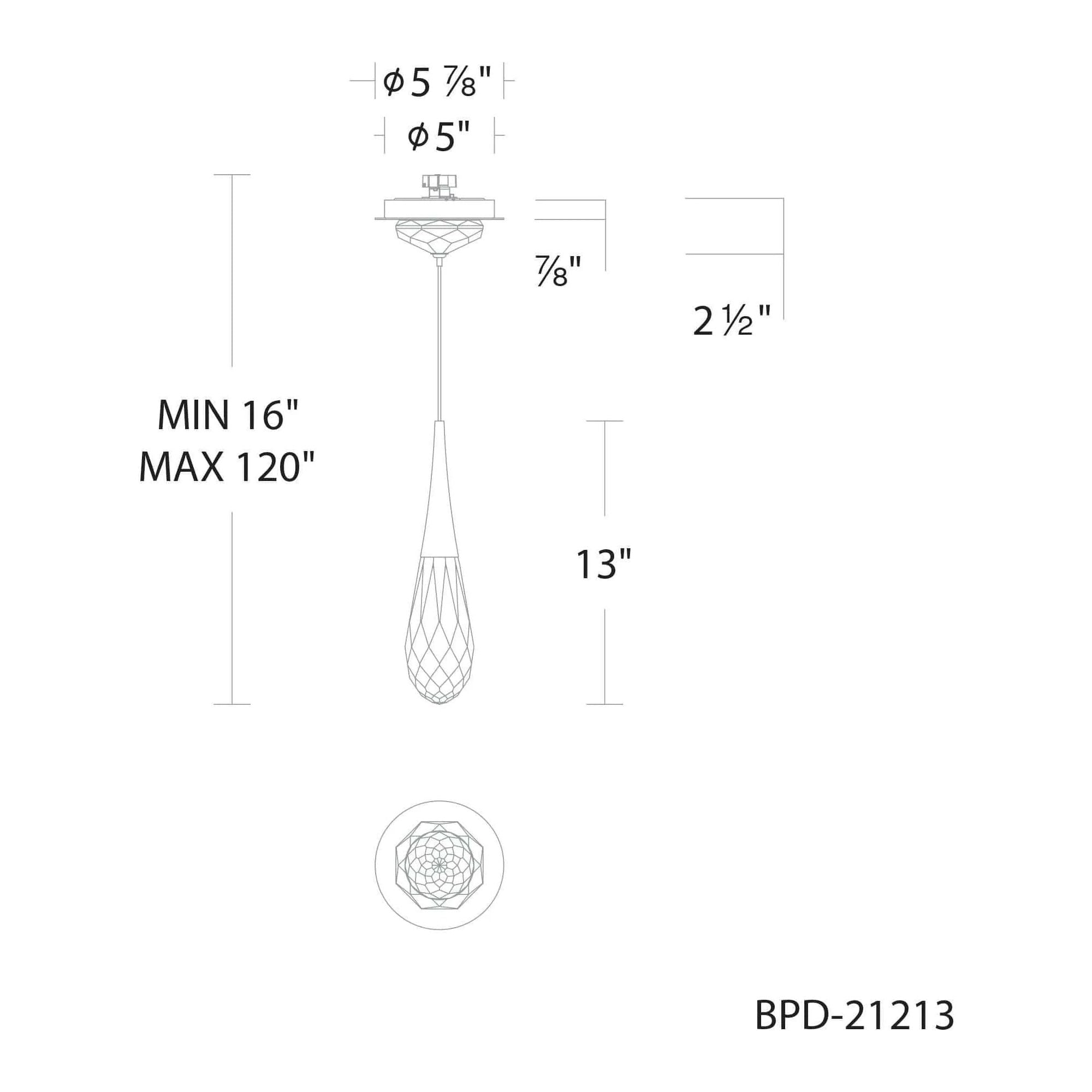 Schonbek Beyond - Hibiscus LED Mini Pendant - BPD21213-AB | Montreal Lighting & Hardware