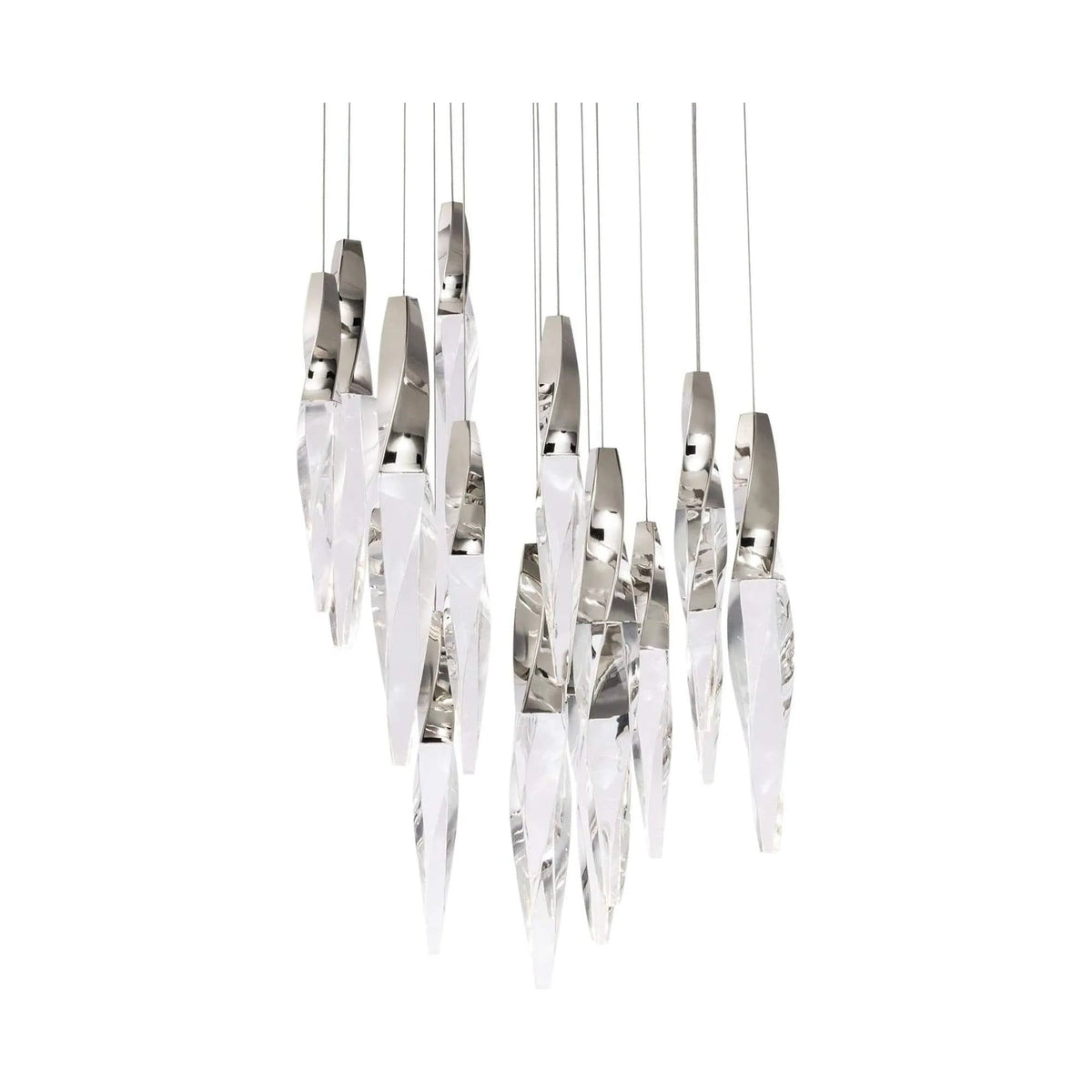 Schonbek Beyond - Kindjal 15 Light LED Multi-Light Pendant - BPD13215-PN | Montreal Lighting & Hardware