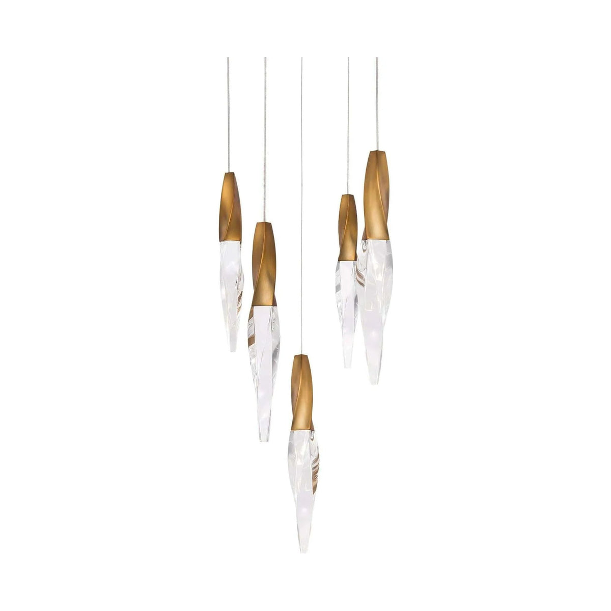 Schonbek Beyond - Kindjal 5 Light LED Multi-Light Pendant - BPD13205-AB | Montreal Lighting & Hardware