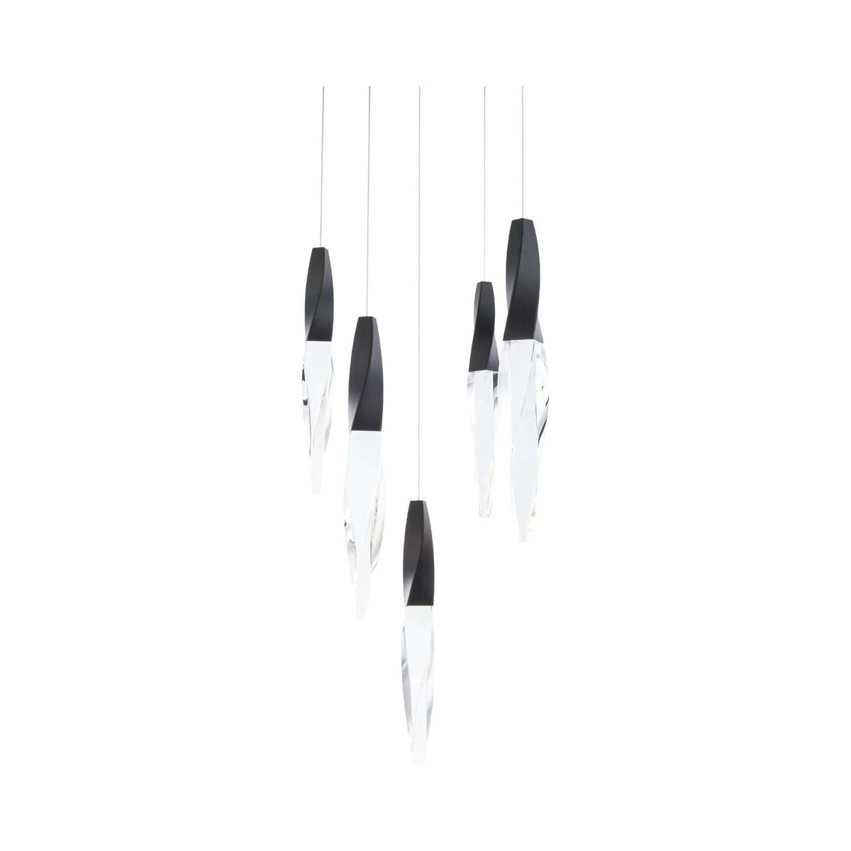 Schonbek Beyond - Kindjal 5 Light LED Multi-Light Pendant - BPD13205-BK | Montreal Lighting & Hardware