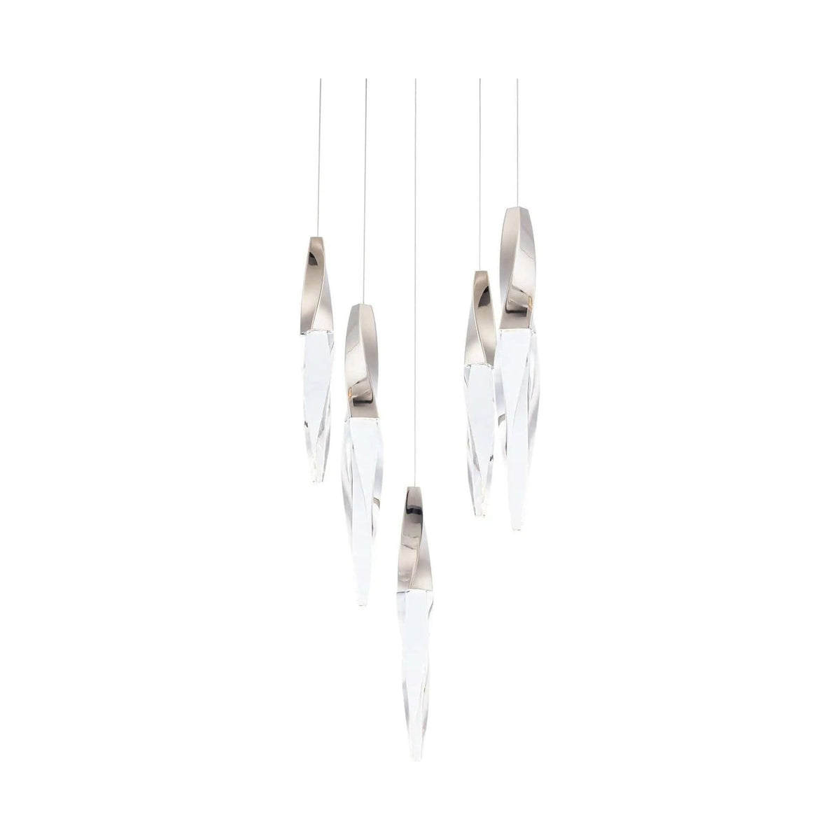 Schonbek Beyond - Kindjal 5 Light LED Multi-Light Pendant - BPD13205-PN | Montreal Lighting & Hardware