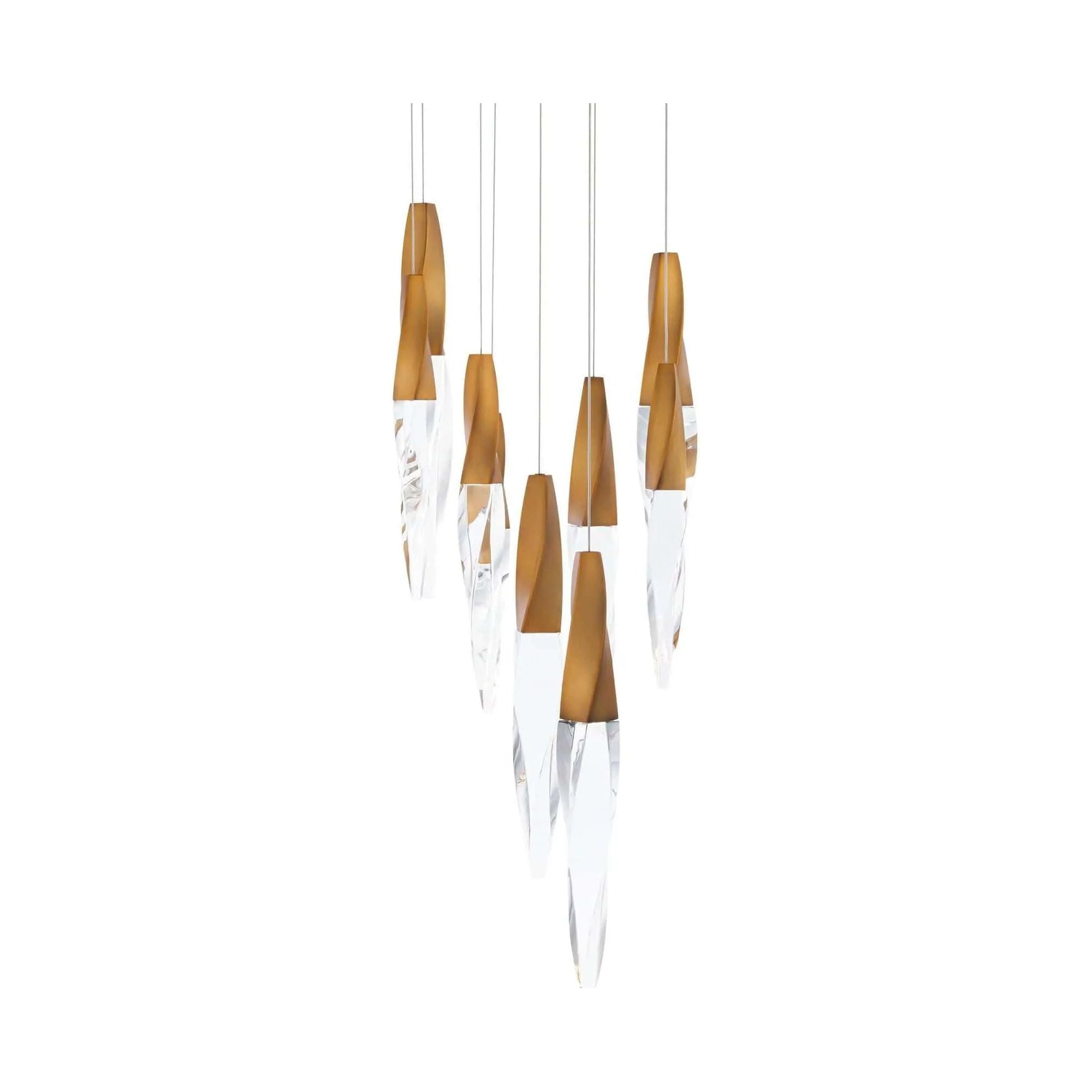 Schonbek Beyond - Kindjal 9 Light LED Multi-Light Pendant - BPD13209-AB | Montreal Lighting & Hardware