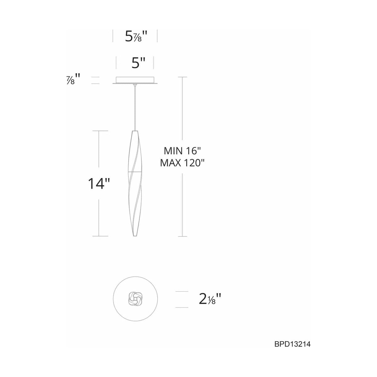 Schonbek Beyond - Kindjal LED Mini Pendant - BPD13214-AB | Montreal Lighting & Hardware