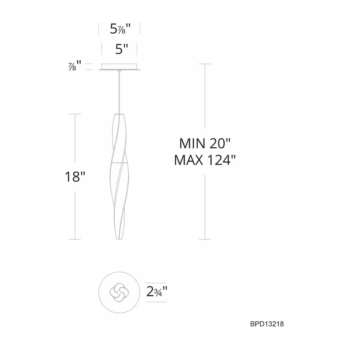 Schonbek Beyond - Kindjal LED Mini Pendant - BPD13214-AB | Montreal Lighting & Hardware