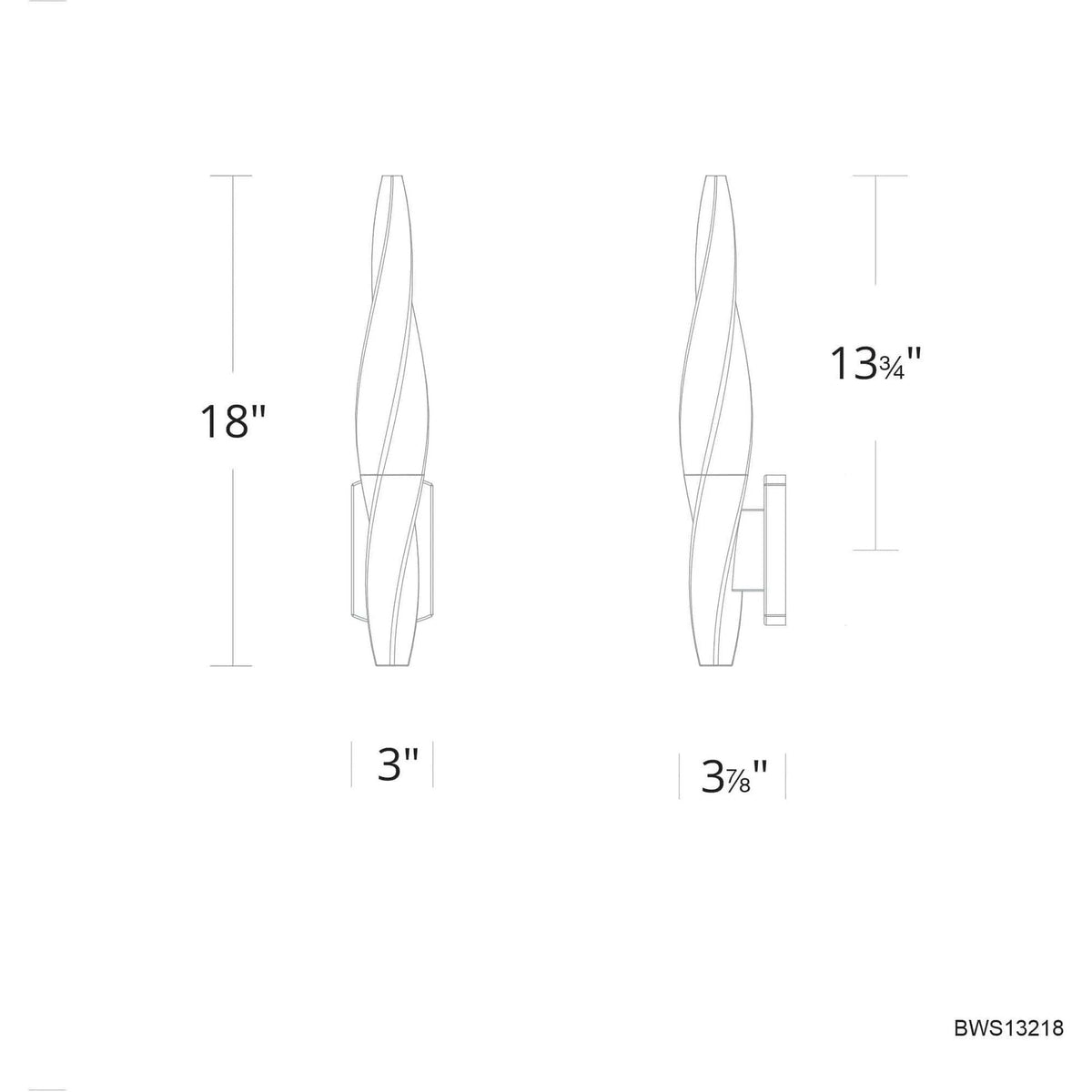 Schonbek Beyond - Kindjal LED Wall Sconce - BWS13218-AB | Montreal Lighting & Hardware