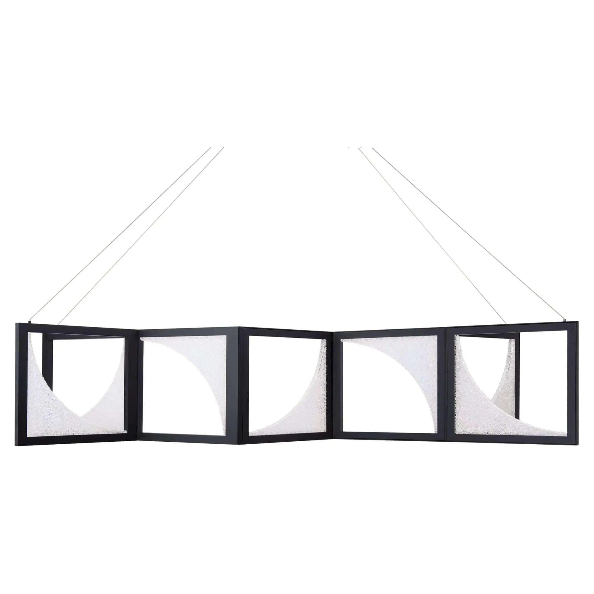 Schonbek Beyond - Luna 7 Light LED Linear Pendant - BPD94261-BK | Montreal Lighting & Hardware