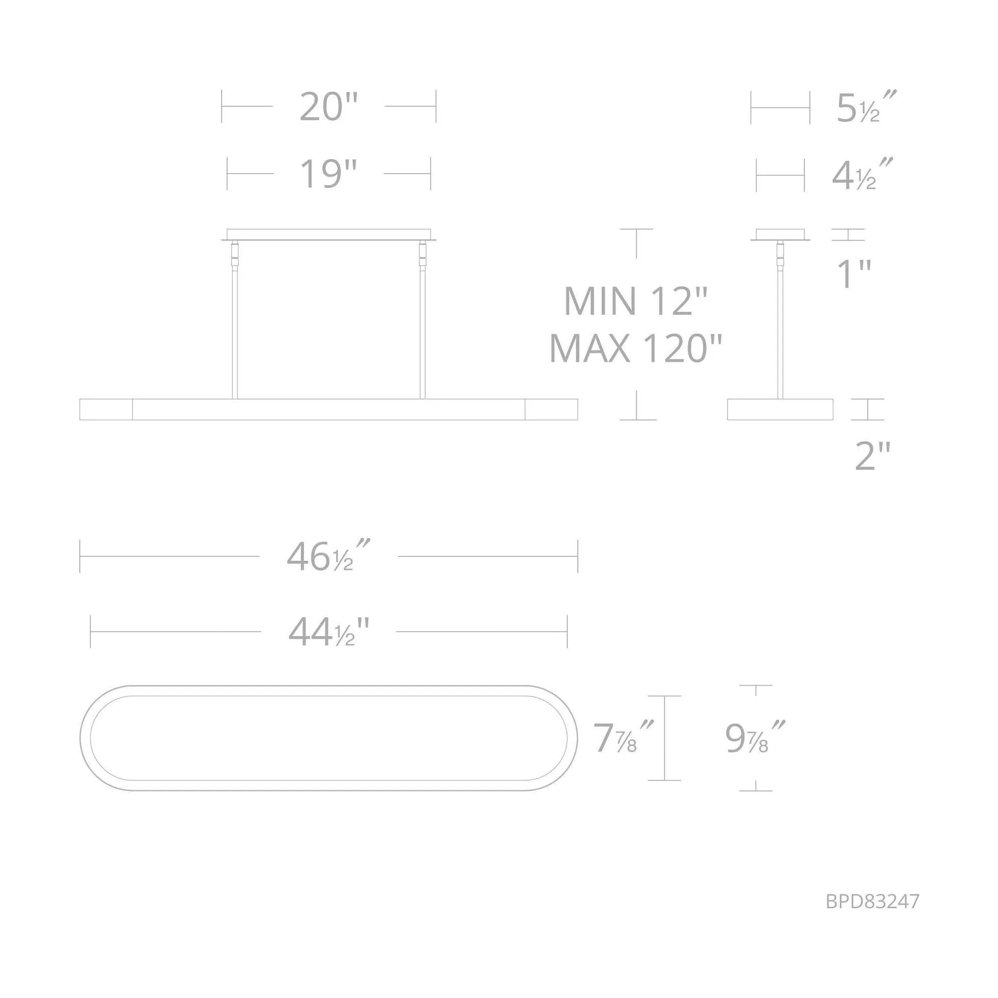 Schonbek Beyond - Marquis LED Linear Pendant - BPD83247-AB | Montreal Lighting & Hardware