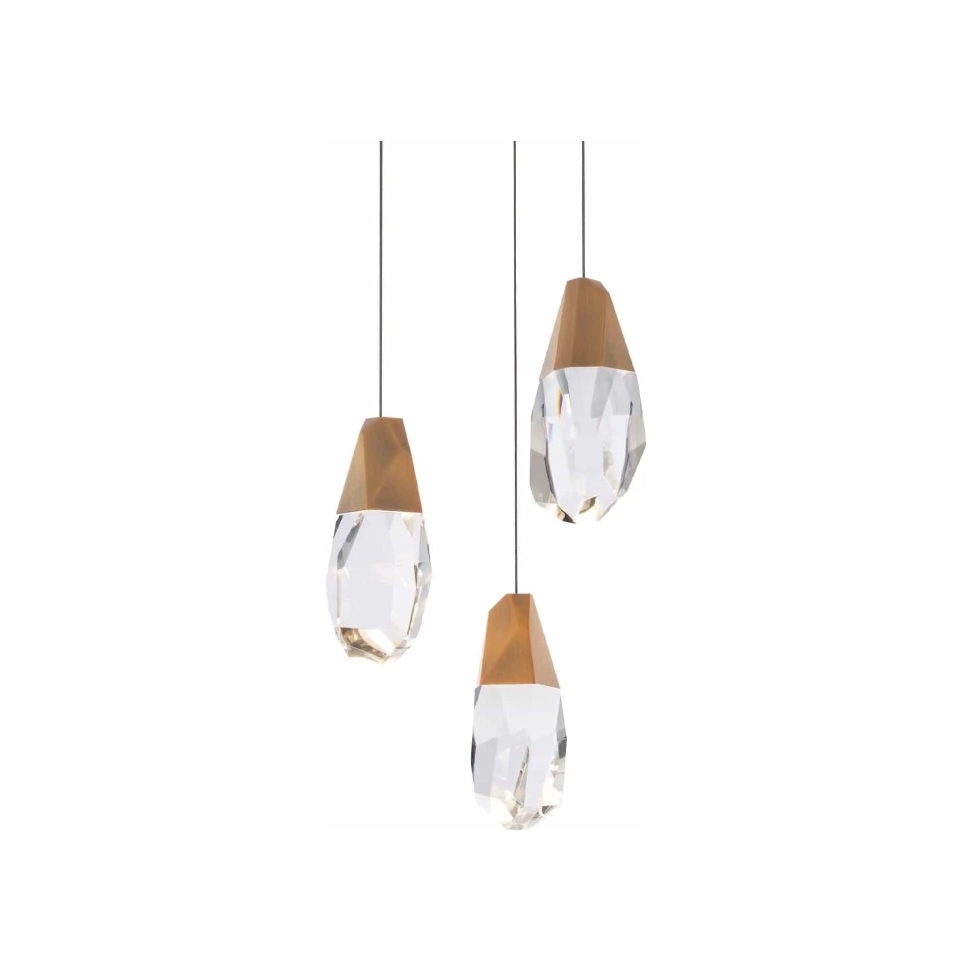 Schonbek Beyond - Martini 3 Light LED Multi-Light Pendant - BPD20203O-AB | Montreal Lighting & Hardware