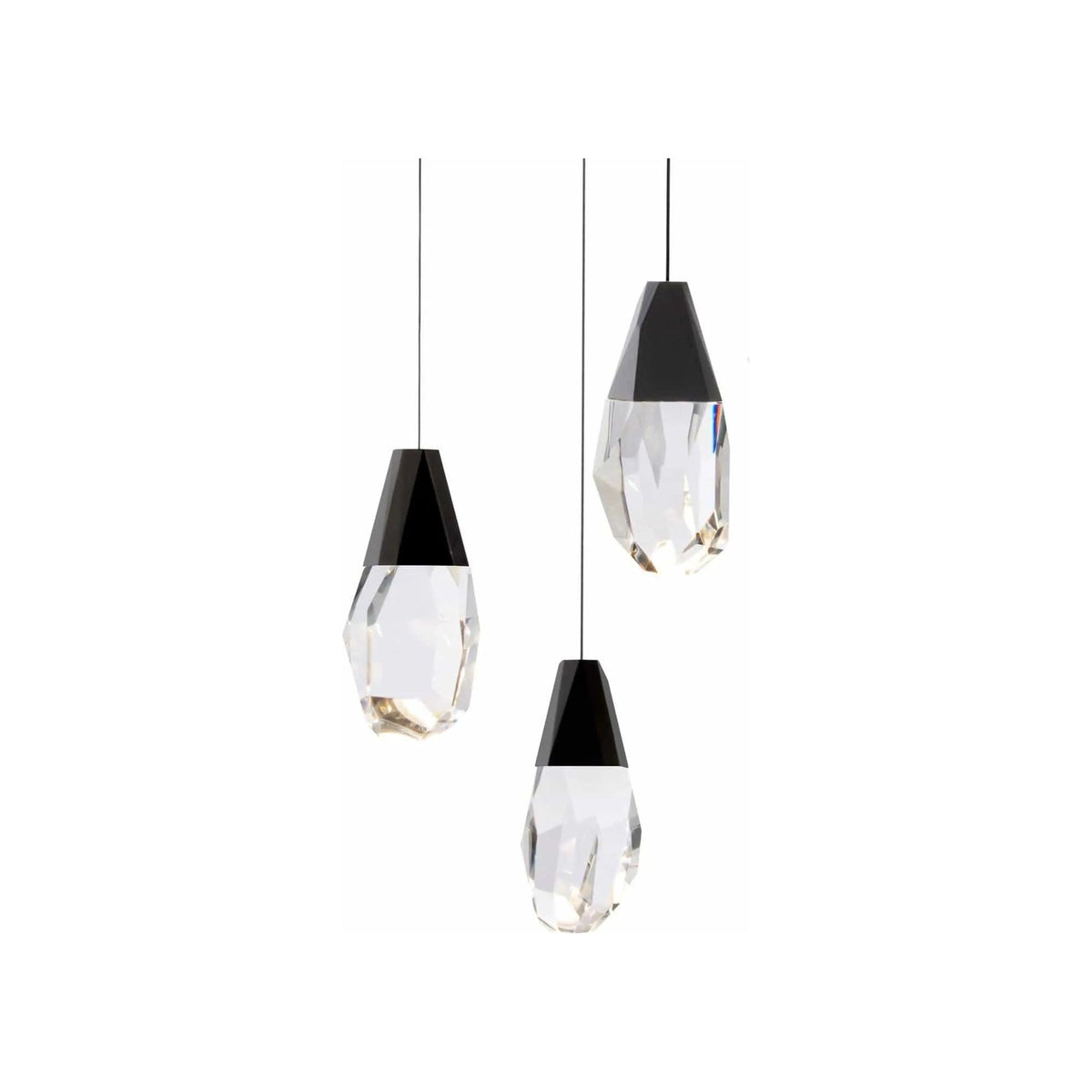 Schonbek Beyond - Martini 3 Light LED Multi-Light Pendant - BPD20203O-BK | Montreal Lighting & Hardware