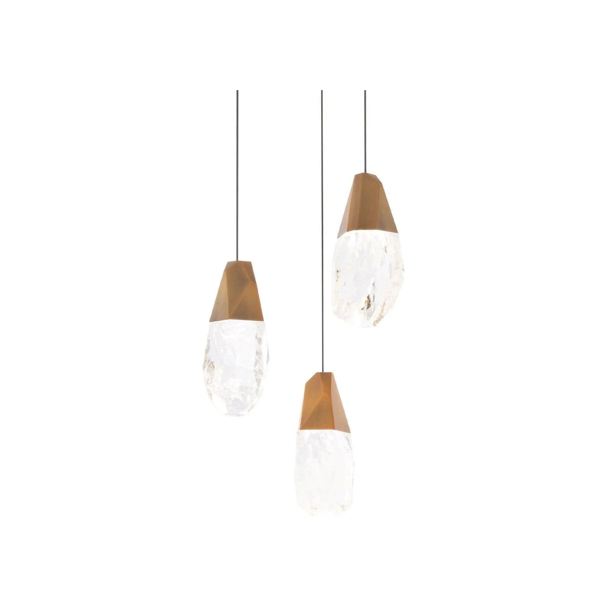 Schonbek Beyond - Martini 3 Light LED Multi-Light Pendant - BPD20203OH-AB | Montreal Lighting & Hardware