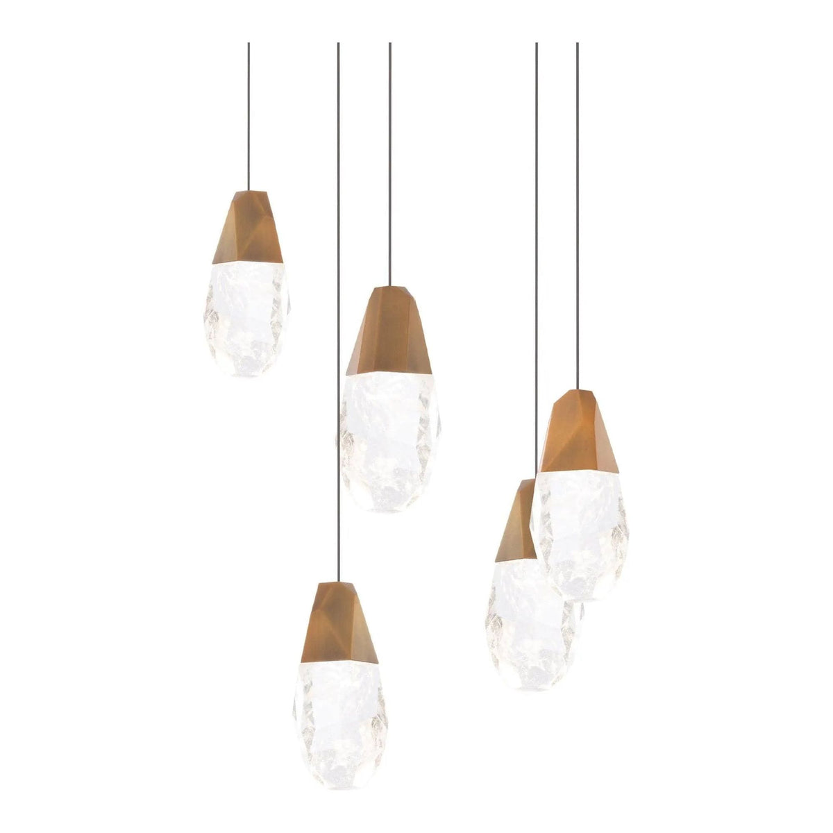 Schonbek Beyond - Martini 5 Light LED Multi-Light Pendant - BPD20205OH-AB | Montreal Lighting & Hardware