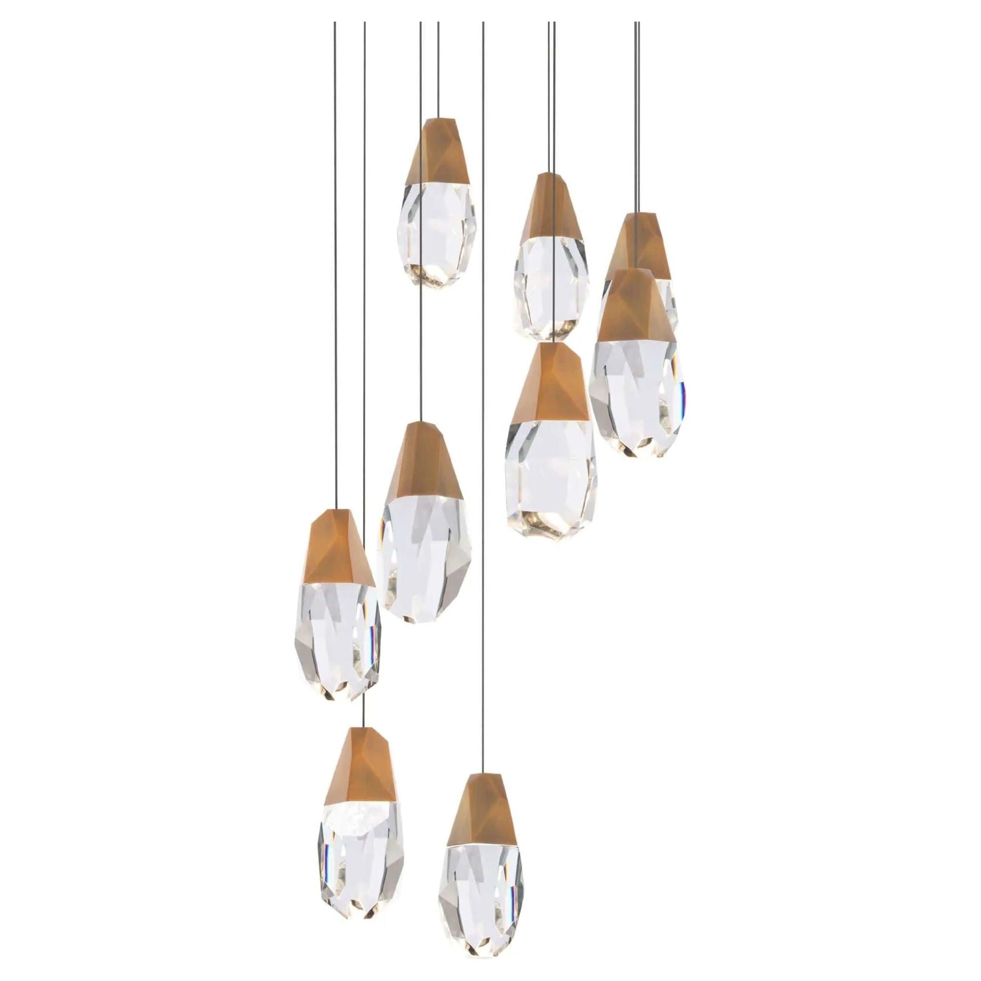 Schonbek Beyond - Martini 9 Light LED Multi-Light Pendant - BPD20209O-AB | Montreal Lighting & Hardware