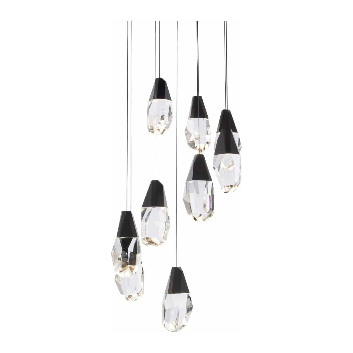 Schonbek Beyond - Martini 9 Light LED Multi-Light Pendant - BPD20209O-BK | Montreal Lighting & Hardware