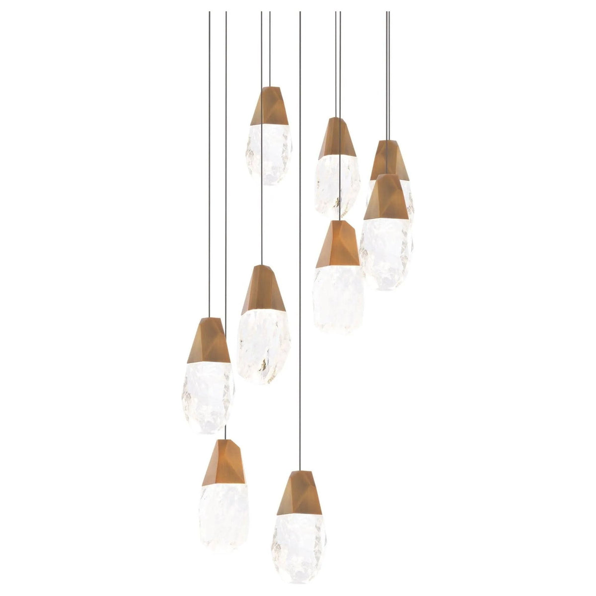 Schonbek Beyond - Martini 9 Light LED Multi-Light Pendant - BPD20209OH-AB | Montreal Lighting & Hardware