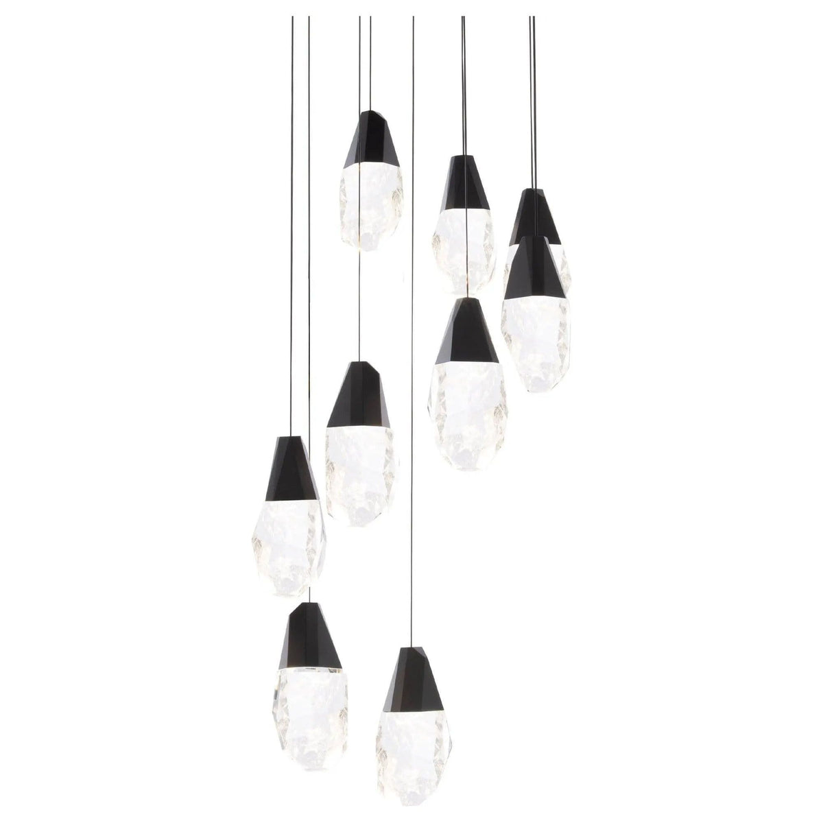 Schonbek Beyond - Martini 9 Light LED Multi-Light Pendant - BPD20209OH-BK | Montreal Lighting & Hardware