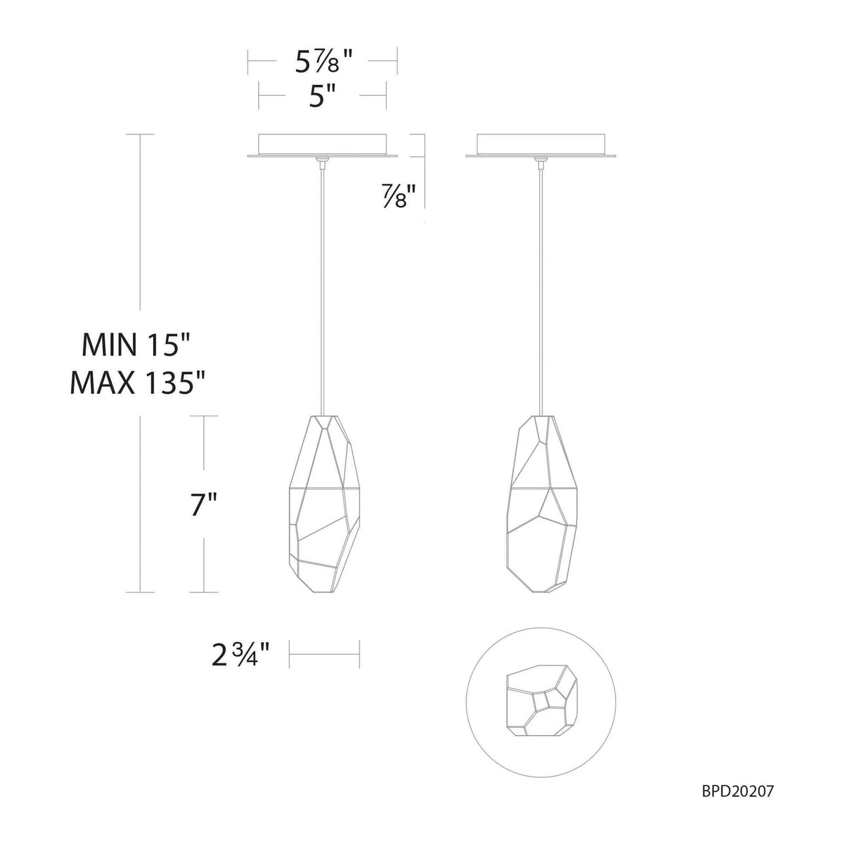 Schonbek Beyond - Martini LED Mini Pendant - SCH-BPD20207O-AB | Montreal Lighting & Hardware