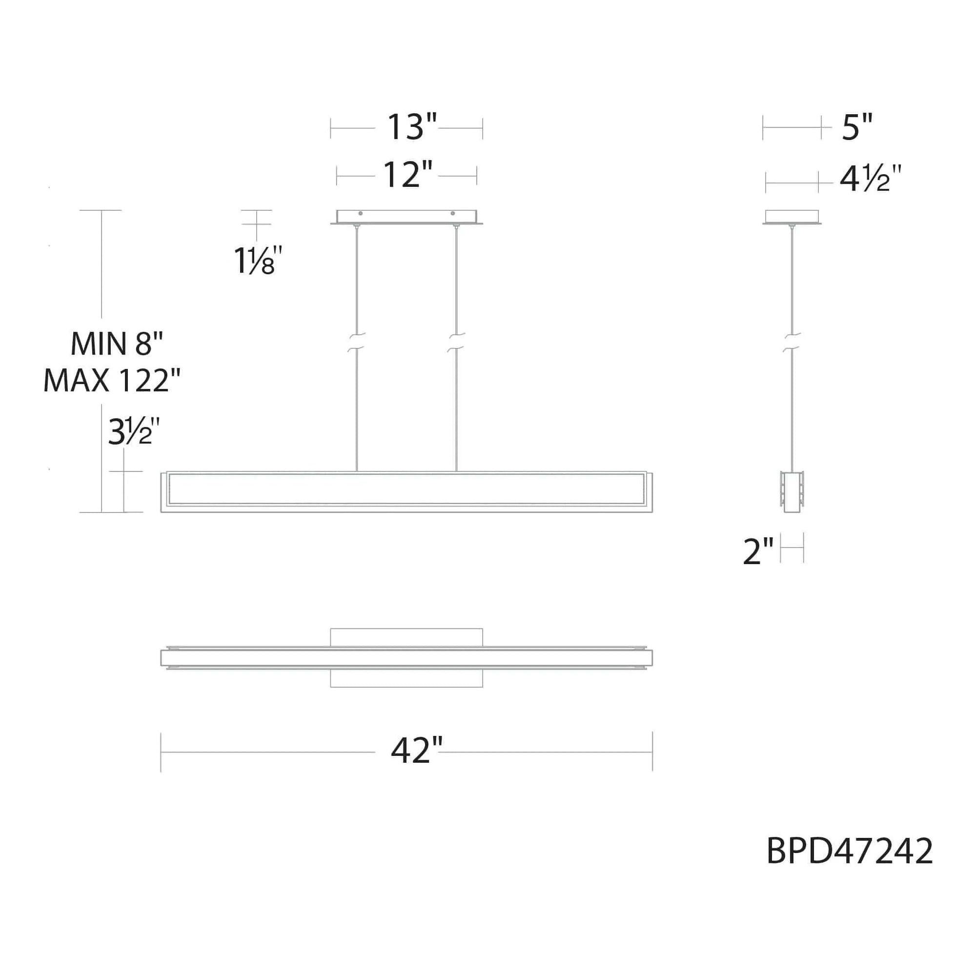 Schonbek Beyond - Mystique LED Linear Pendant - BPD47242-BK | Montreal Lighting & Hardware