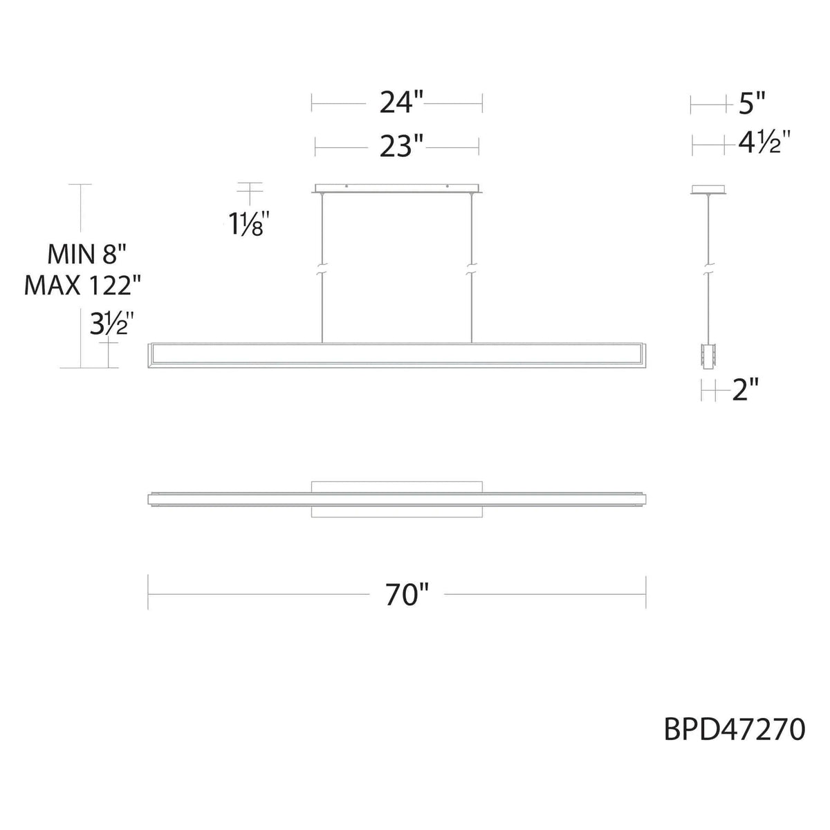 Schonbek Beyond - Mystique LED Linear Pendant - BPD47242-BK | Montreal Lighting & Hardware