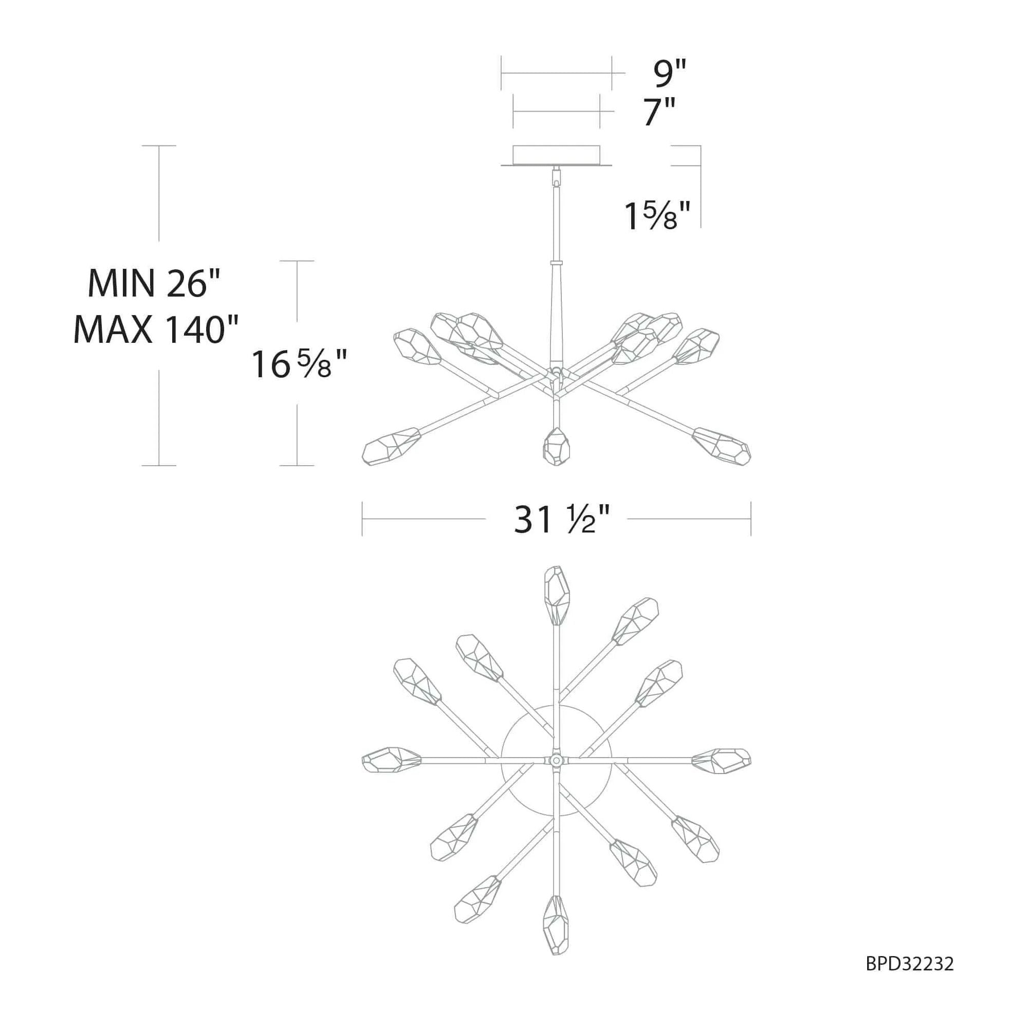 Schonbek Beyond - Synapse LED Pendant - BPD32232-AB | Montreal Lighting & Hardware