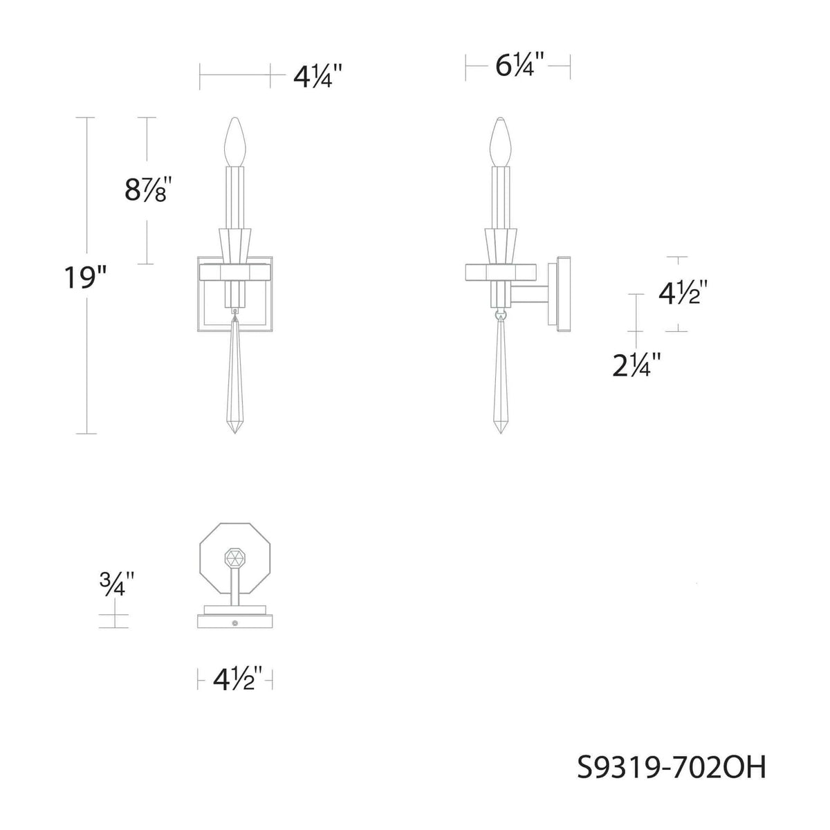 Schonbek Signature - Amadeus Wall Sconce - S9319-51OH | Montreal Lighting & Hardware