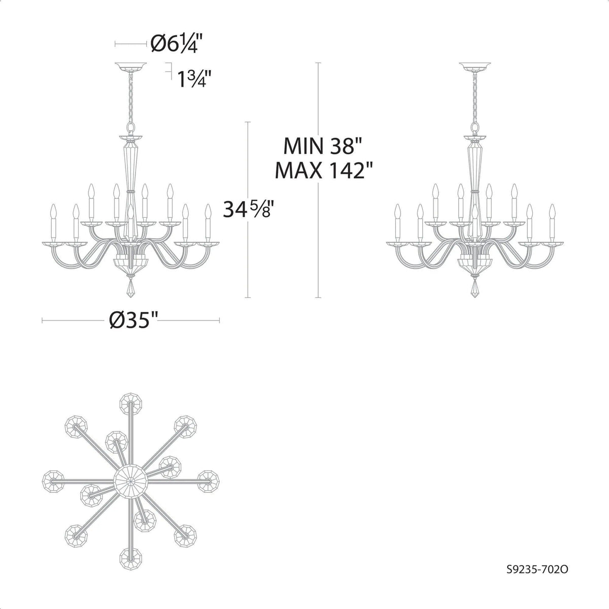 Schonbek Signature - Habsburg Chandelier - S9235-702O | Montreal Lighting & Hardware