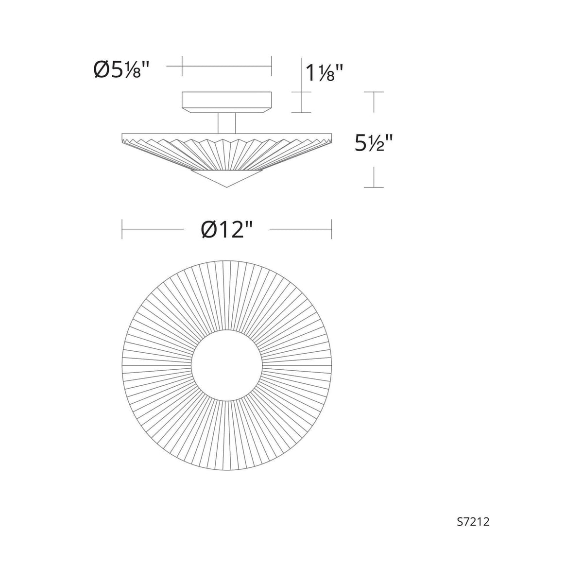 Schonbek Signature - Origami Semi-Flush Mount - S7212-700H | Montreal Lighting & Hardware