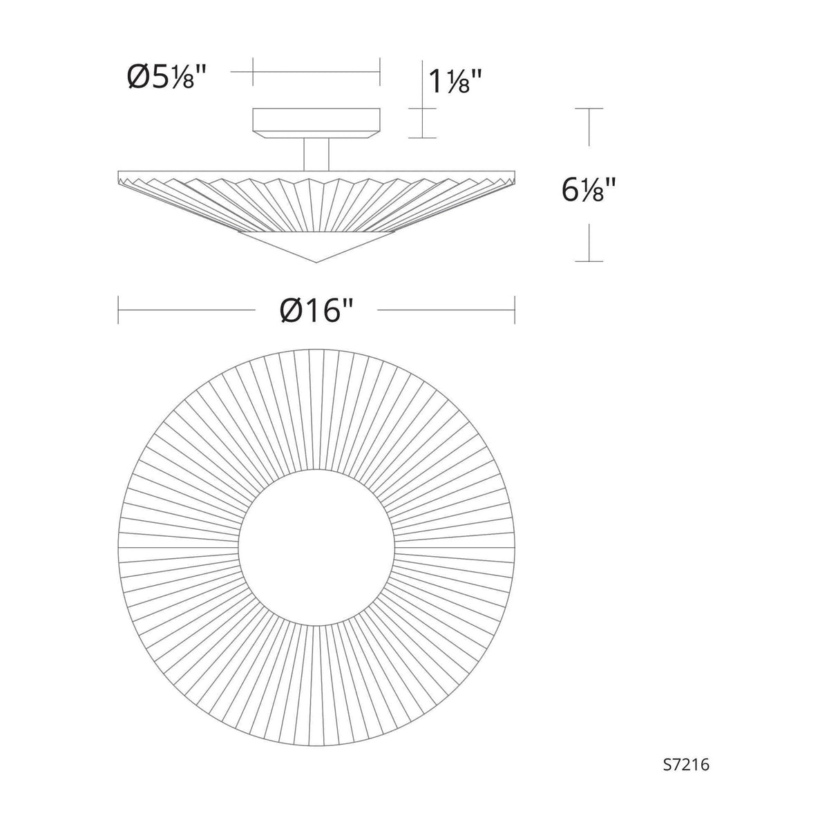 Schonbek Signature - Origami Semi-Flush Mount - S7212-700H | Montreal Lighting & Hardware