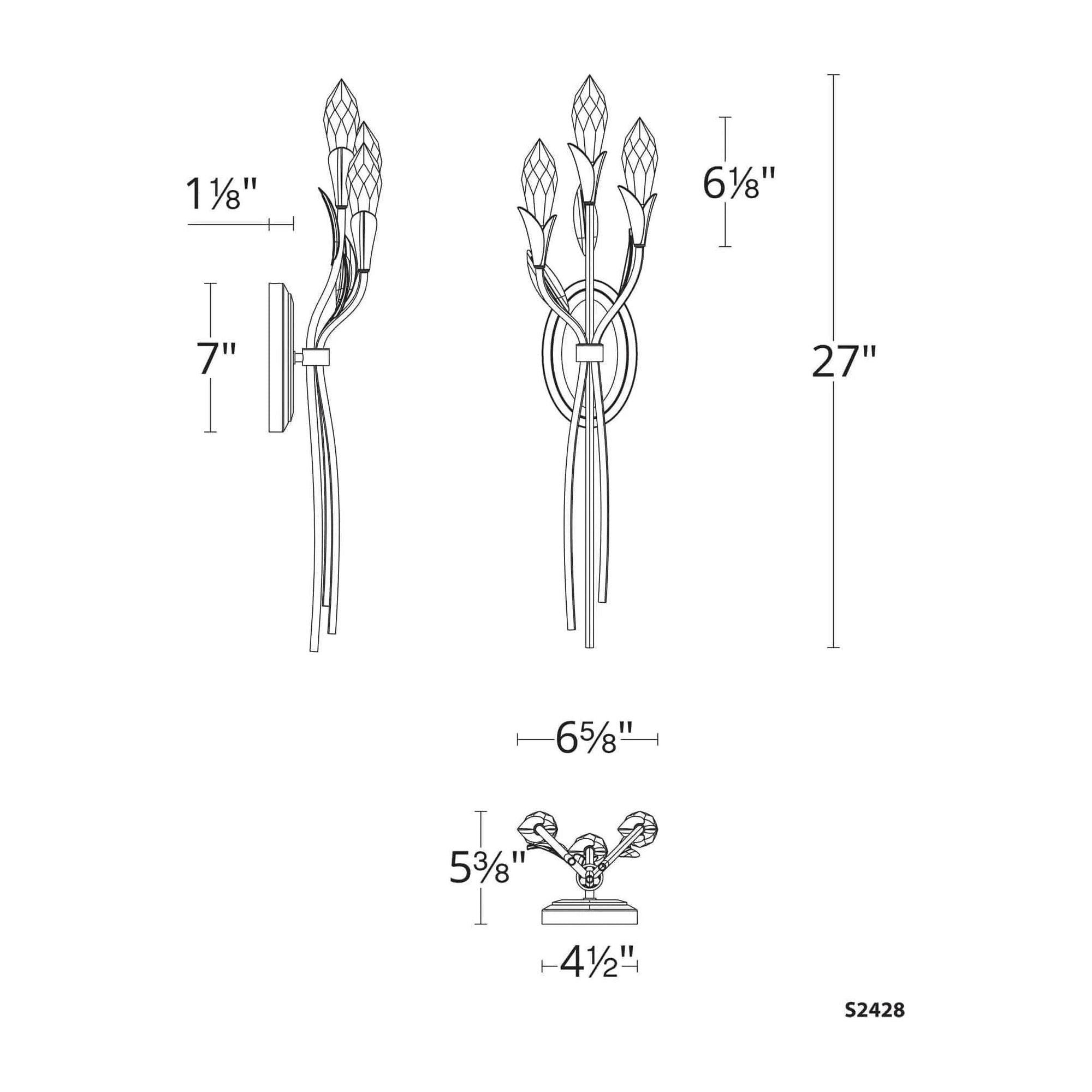 Schonbek Signature - Secret Garden Wall Sconce - S2428-26OH | Montreal Lighting & Hardware