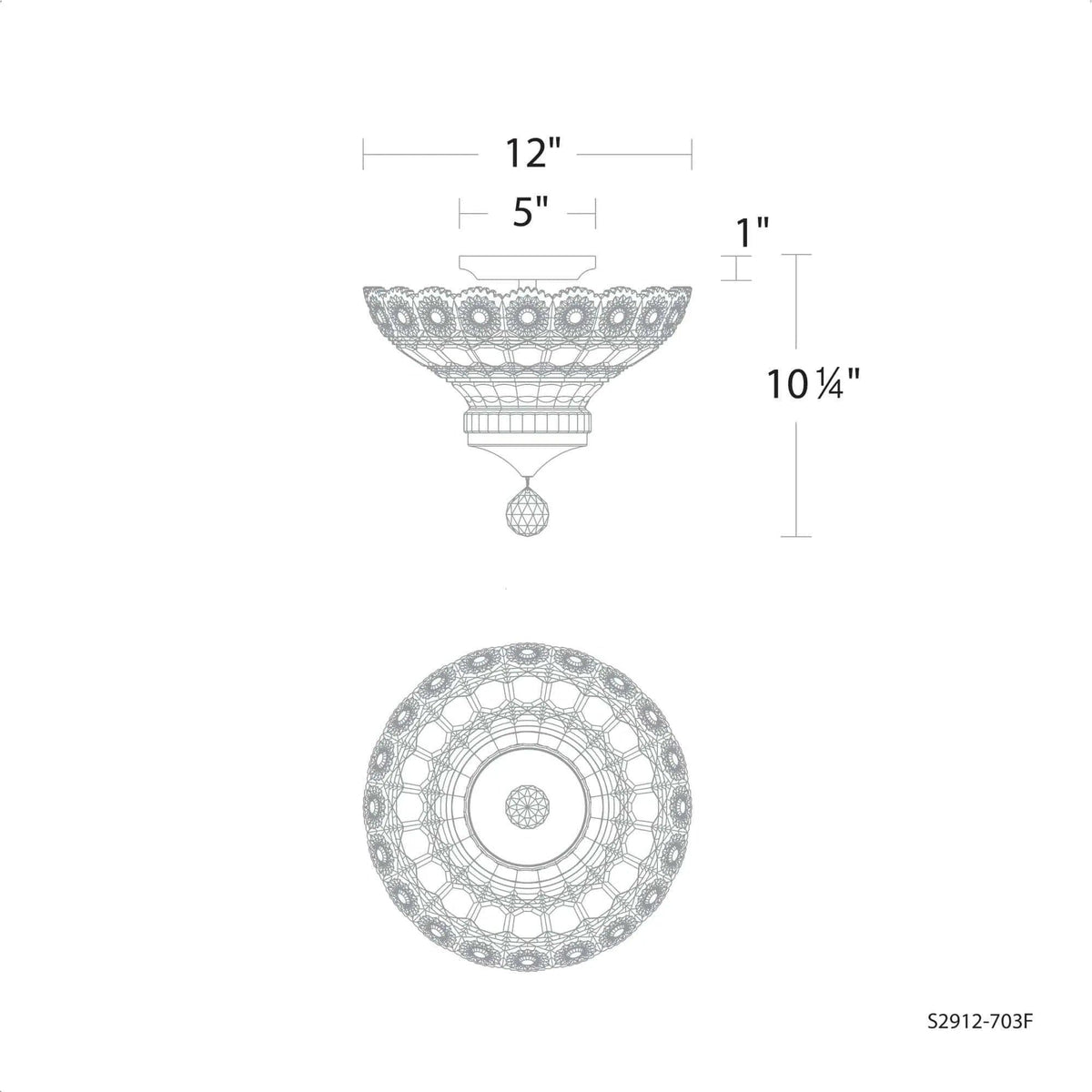 Schonbek Signature - Sterling Semi-Flush Mount - S2912-702H | Montreal Lighting & Hardware