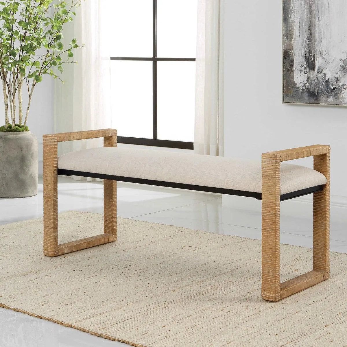 The Uttermost - Areca Bench - 23760 | Montreal Lighting & Hardware