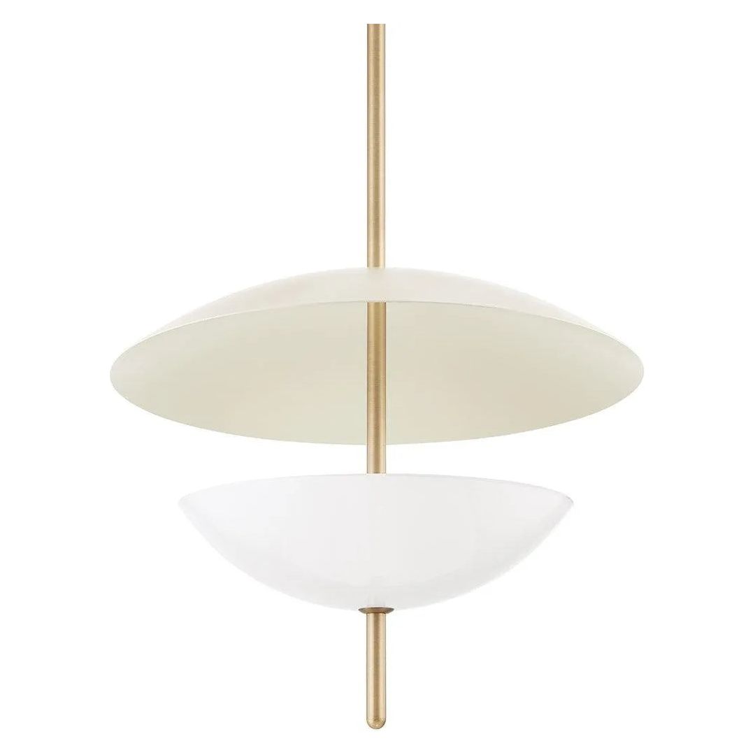 Troy Lighting - Dion Pendant - F6624-PBR/SSD | Montreal Lighting & Hardware