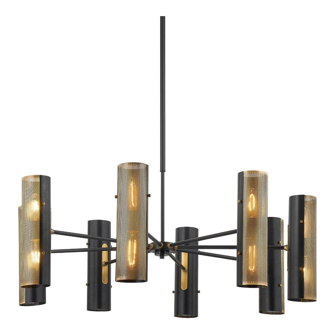 Troy Lighting - Mikka Chandelier - F5642-PBR/SBK | Montreal Lighting & Hardware