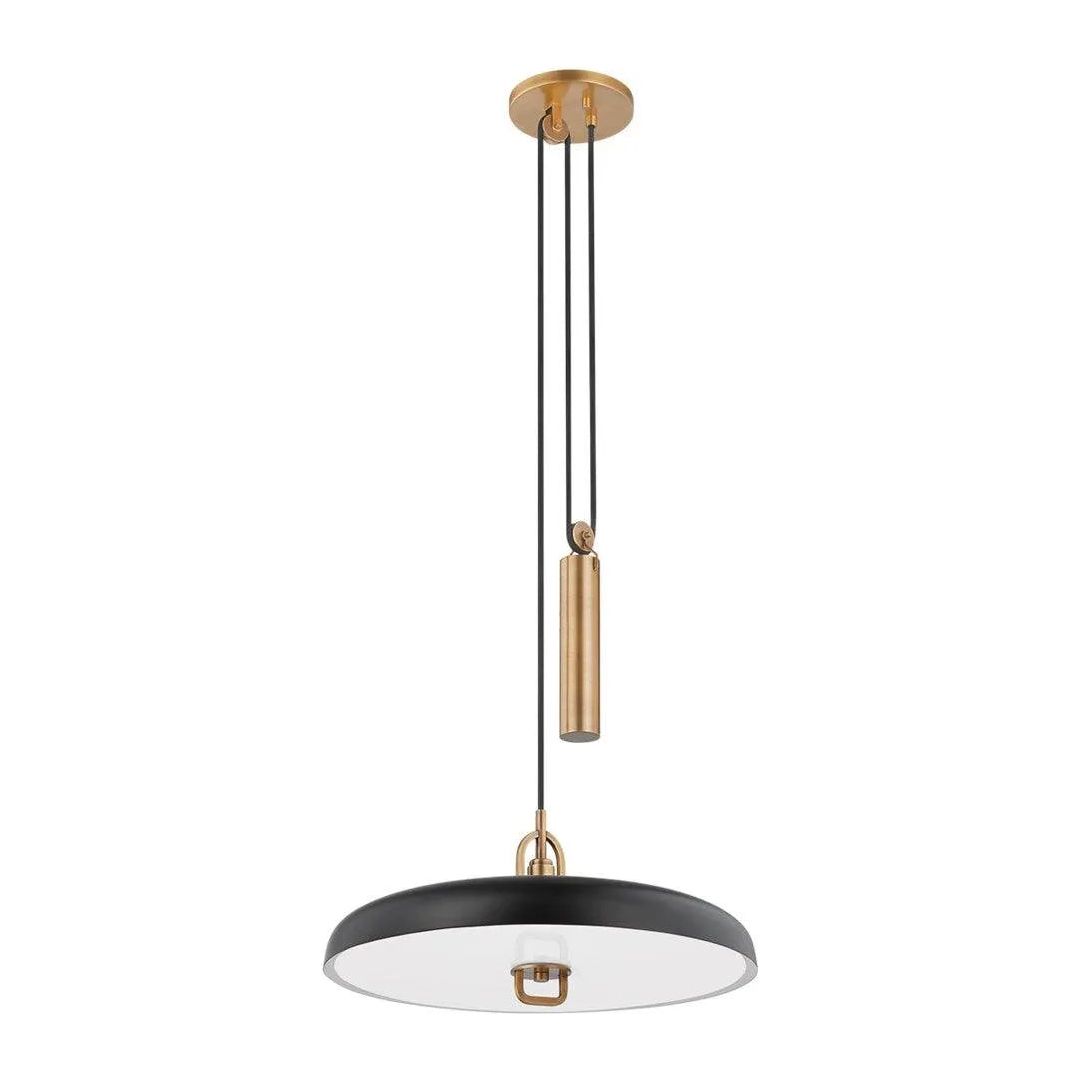 Troy Lighting - Plummet LED Pendant - F1618-PBR/SBK | Montreal Lighting & Hardware