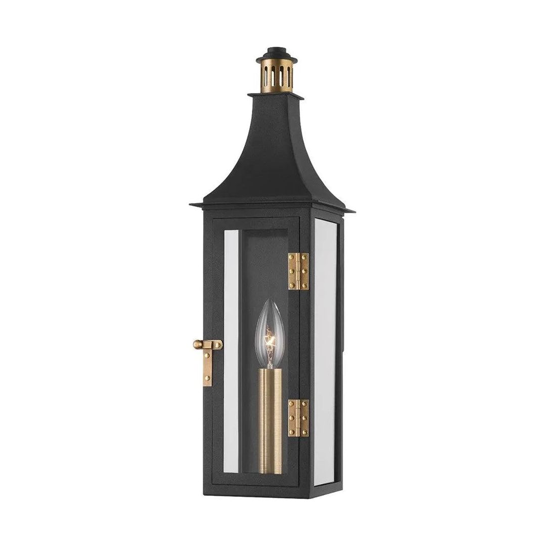 Troy Lighting - Wes Exterior Wall Sconce - B7819-PBR/TBK | Montreal Lighting & Hardware