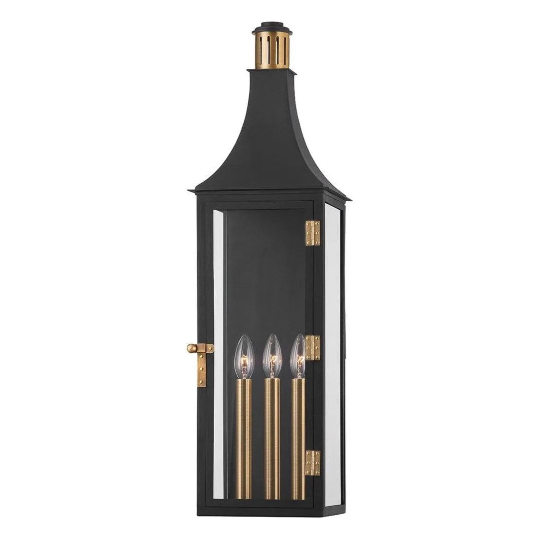 Troy Lighting - Wes Exterior Wall Sconce - B7831-PBR/TBK | Montreal Lighting & Hardware