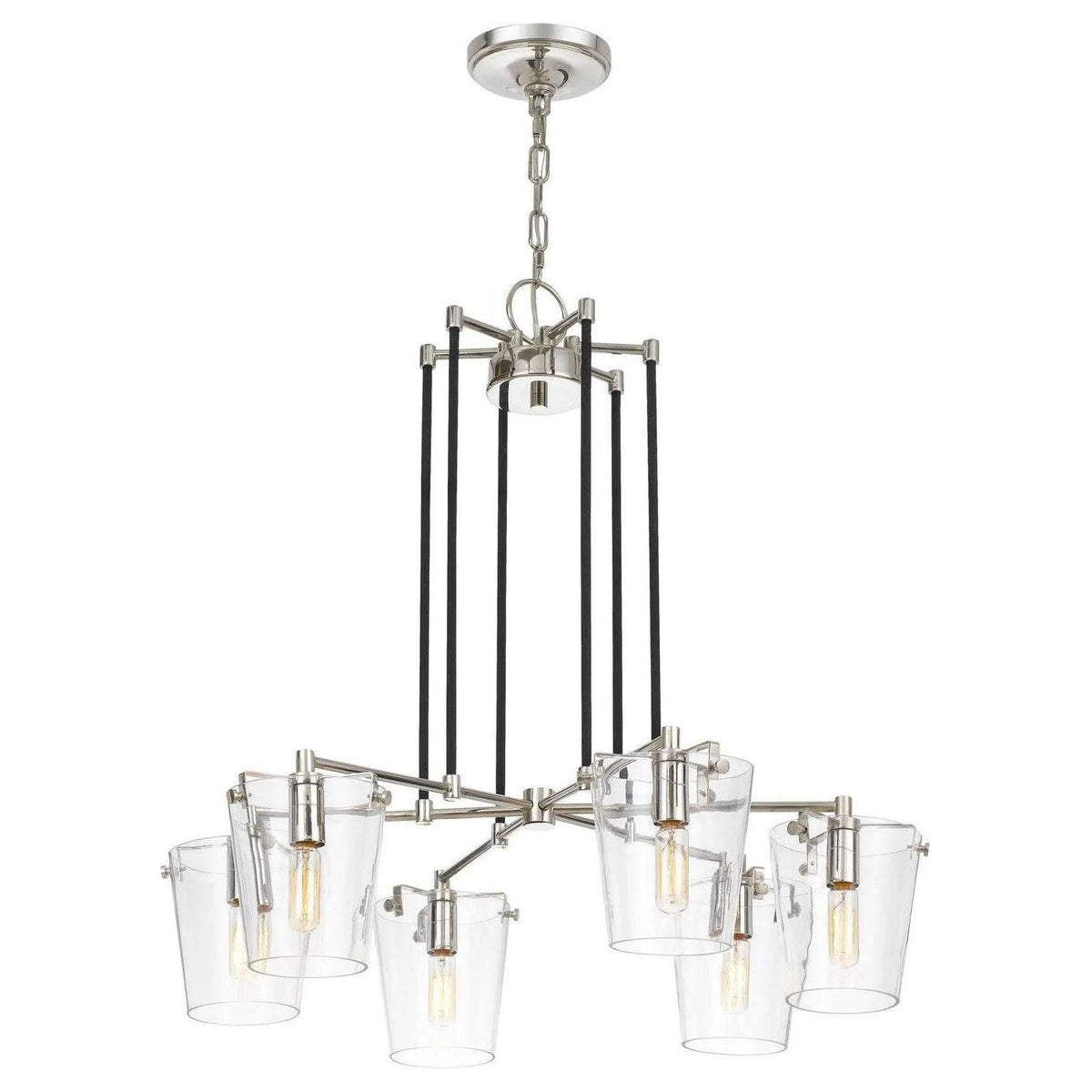 Varaluz - Arlo Chandelier - 351C06BLPN | Montreal Lighting & Hardware