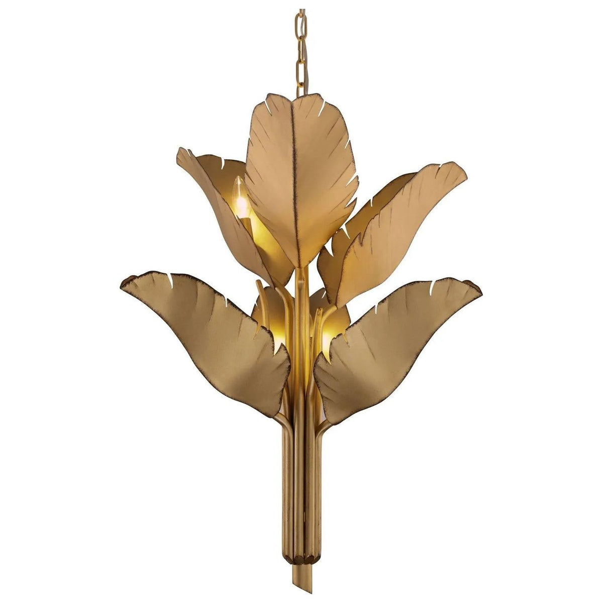 Varaluz - Banana Leaf Chandelier - 901C06GO | Montreal Lighting & Hardware