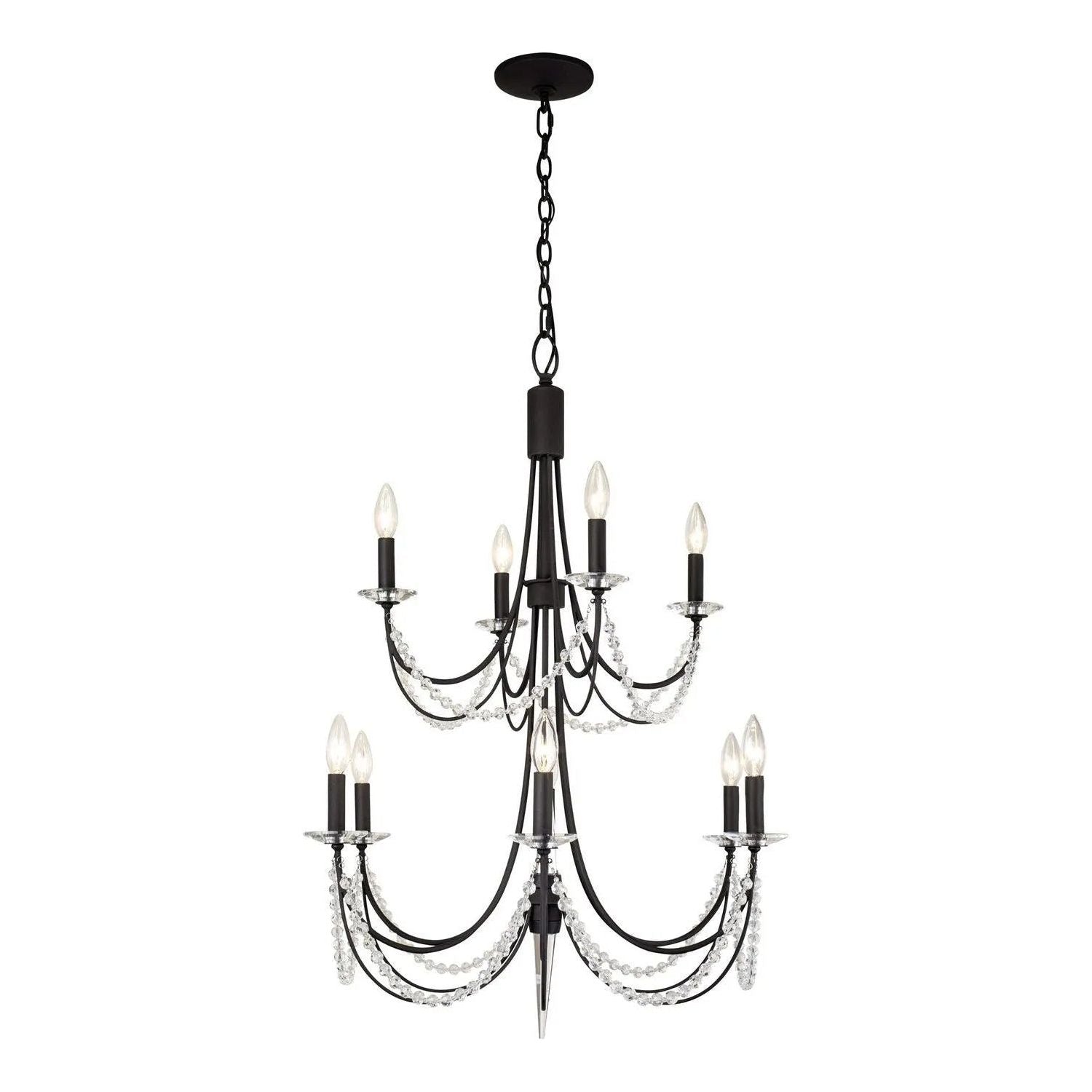 Varaluz - Brentwood 2-Tier Chandelier - 350C10CB | Montreal Lighting & Hardware