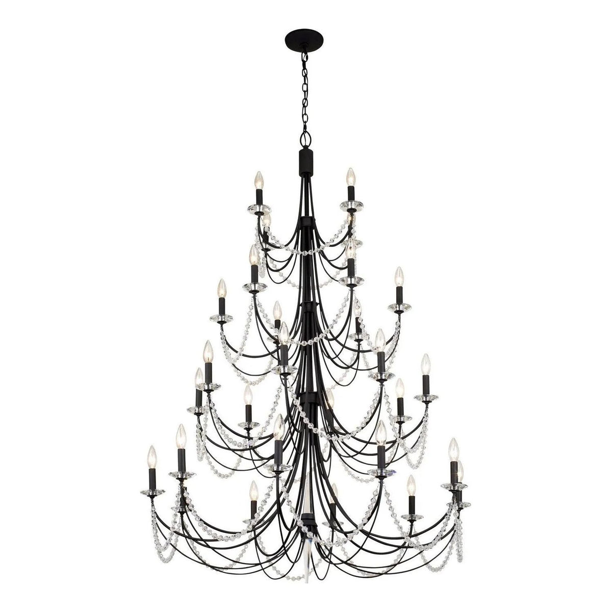 Varaluz - Brentwood 4-Tier Chandelier - 350C28CB | Montreal Lighting & Hardware