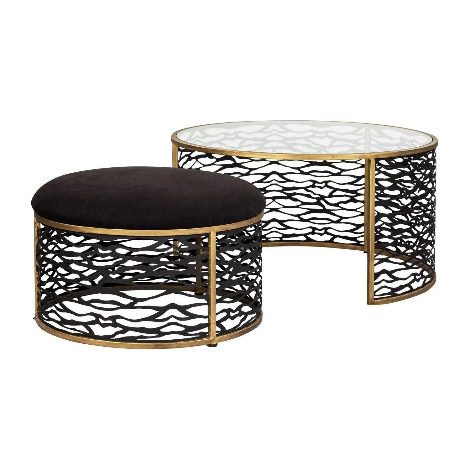 Varaluz - Kato Coffee Table and Ottoman - 348TC32NHGCB | Montreal Lighting & Hardware