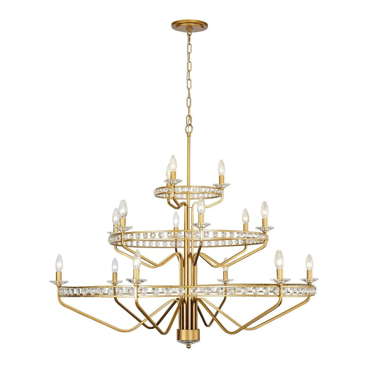 Varaluz - Monroe Chandelier - 363C15AG | Montreal Lighting & Hardware