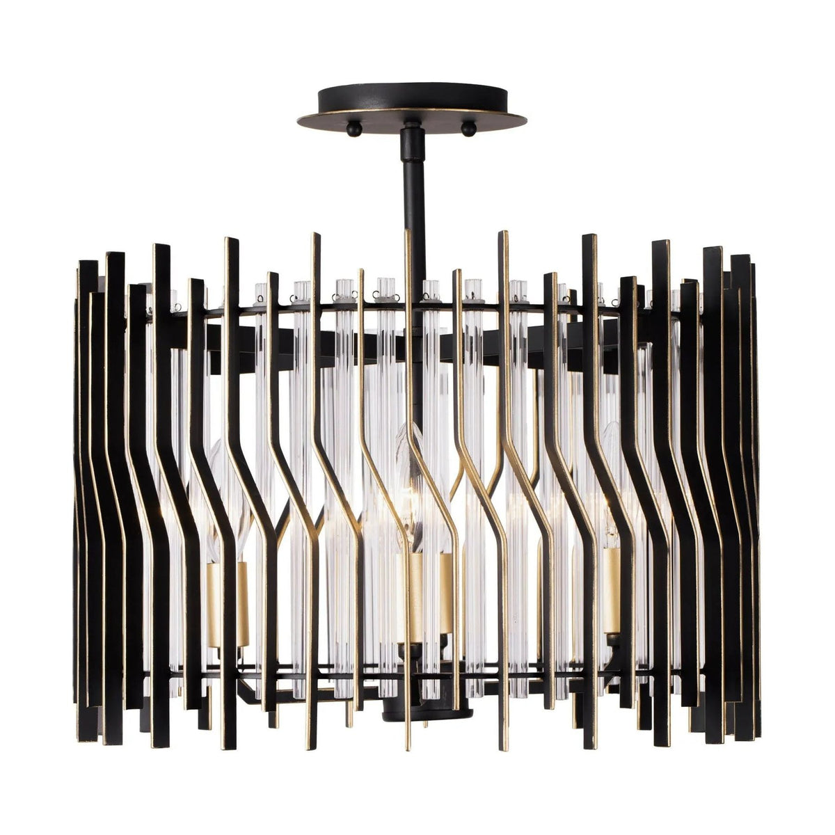 Varaluz - Park Row Semi-Flush Mount - 393S04MBFG | Montreal Lighting & Hardware