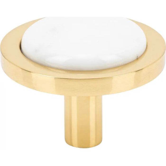 Vesta Fine Hardware - Firesky Carrara White Knob - V7583PB | Montreal Lighting & Hardware