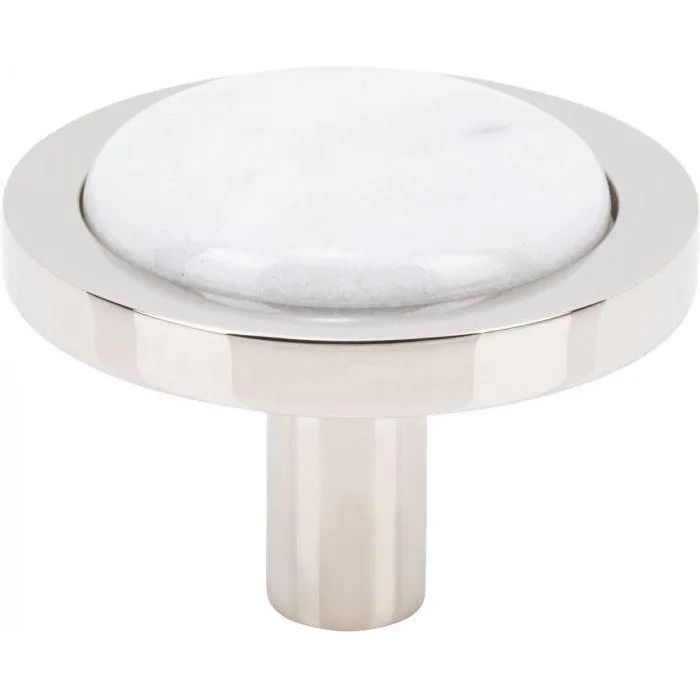 Vesta Fine Hardware - Firesky Carrara White Knob - V7583PN | Montreal Lighting & Hardware