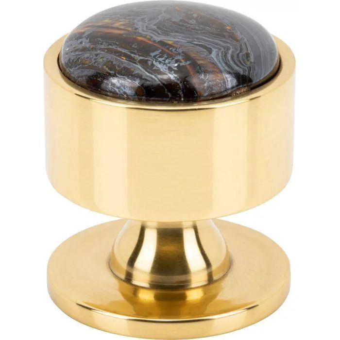 Vesta Fine Hardware - Firesky Iron Tiger Eye Knob - V7551PB | Montreal Lighting & Hardware